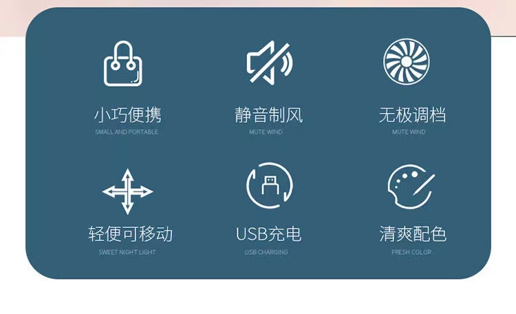 小风扇桌面USB便携式可充电型小型电风扇大风力学生宿舍迷你静音详情7
