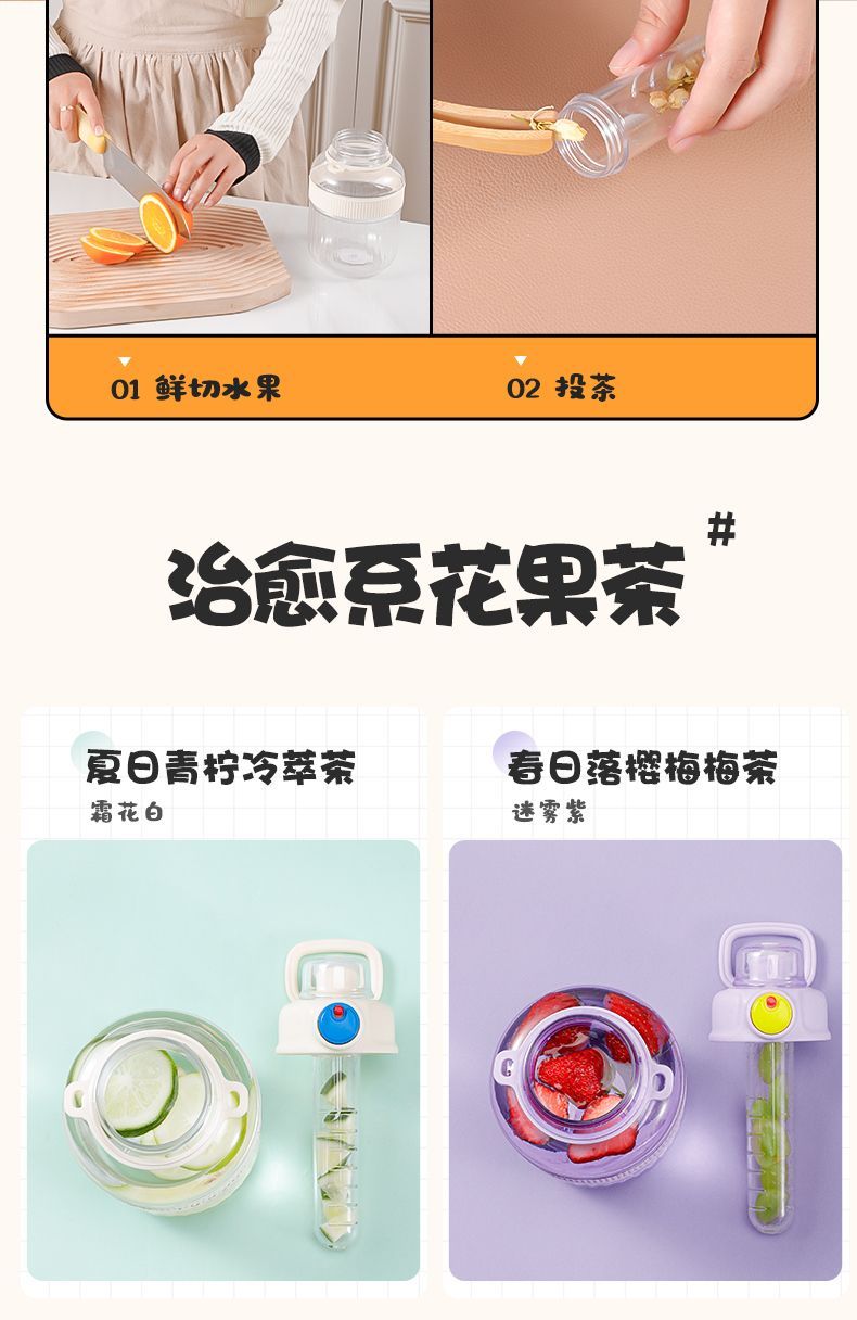 2023 New style water cup, ins High appearance level, large capacity water bottle, outdoor casual cup, portable straw cup undefined