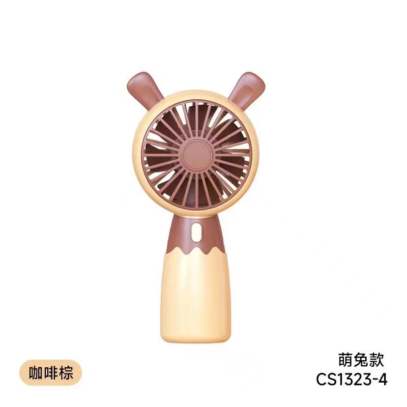 新款电风扇学生充电静音上课卡通可爱迷你随身携带USB手持小风扇详情2