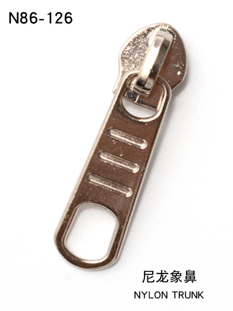 10#琐孔尼龙条纹花样片拉链头箱包鞋服被套拉链头批发定制  详情1