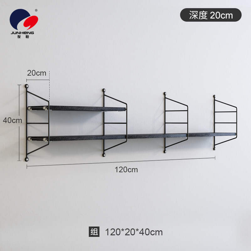 墙上置物架一字隔板房间厨房墙壁装饰木板挂架免打孔书架卧室铁艺详情8