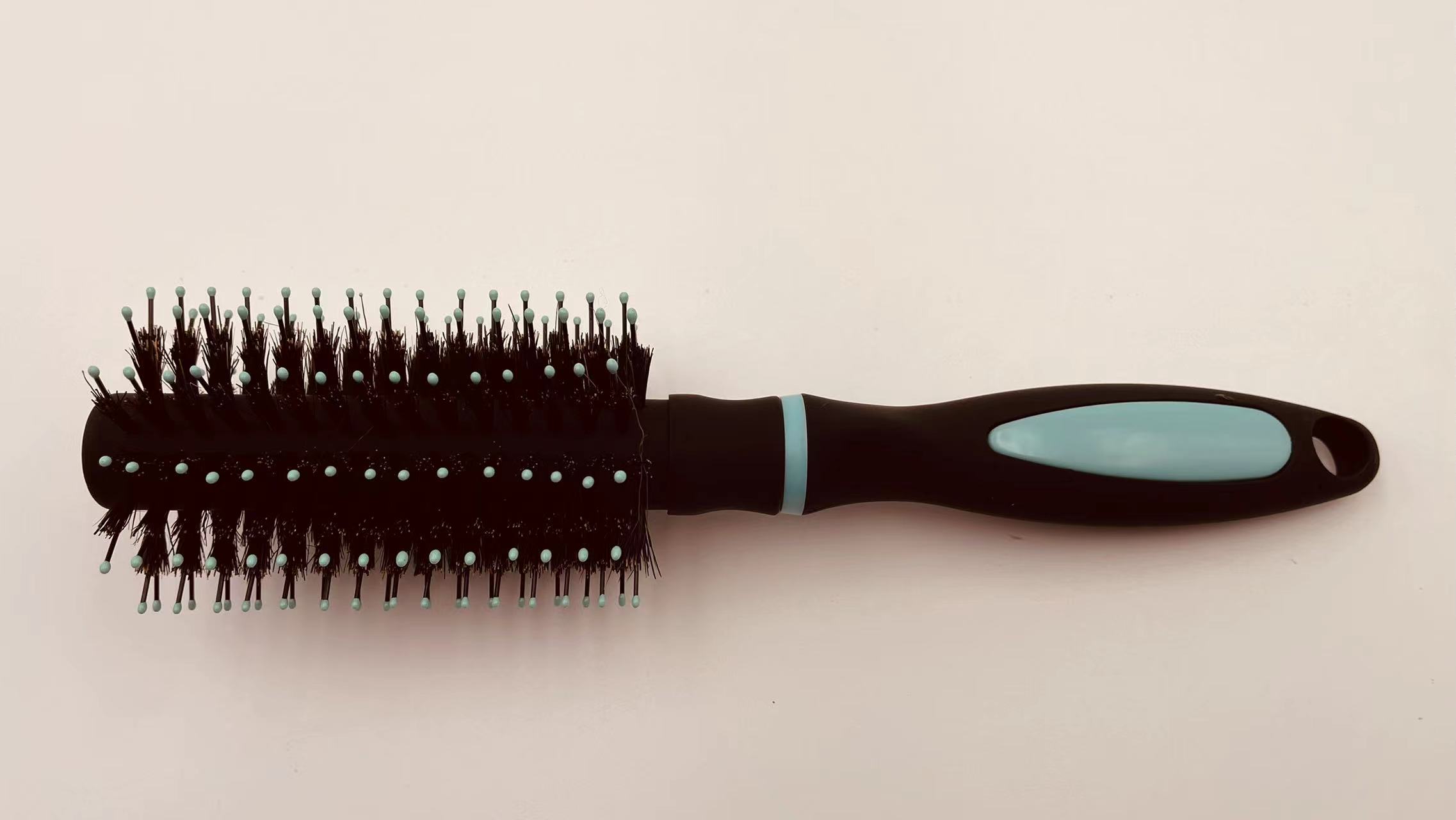 Black Bullet Effect 22Mm Round Roll Hair Plastic Comb, Plastic Comb Hair Brush Flat Comb full figure