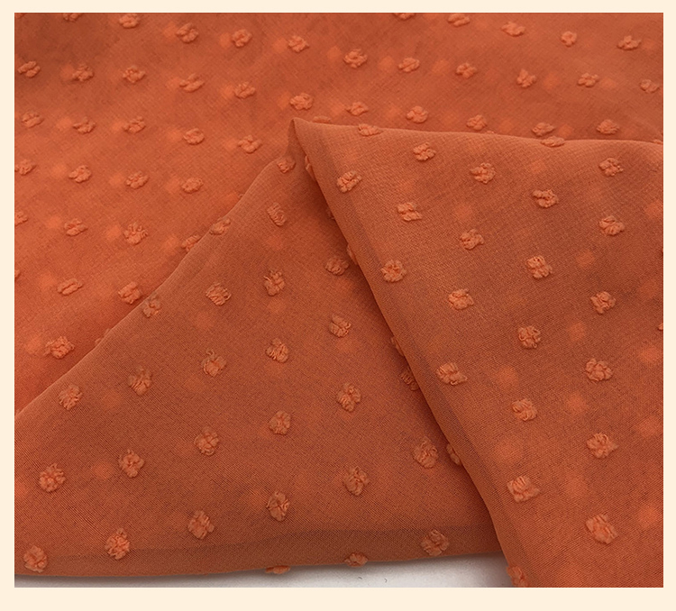 剪花高密雪纺中毛球面料提花女装童装时装连衣裙上衣汉服纱布料详情10