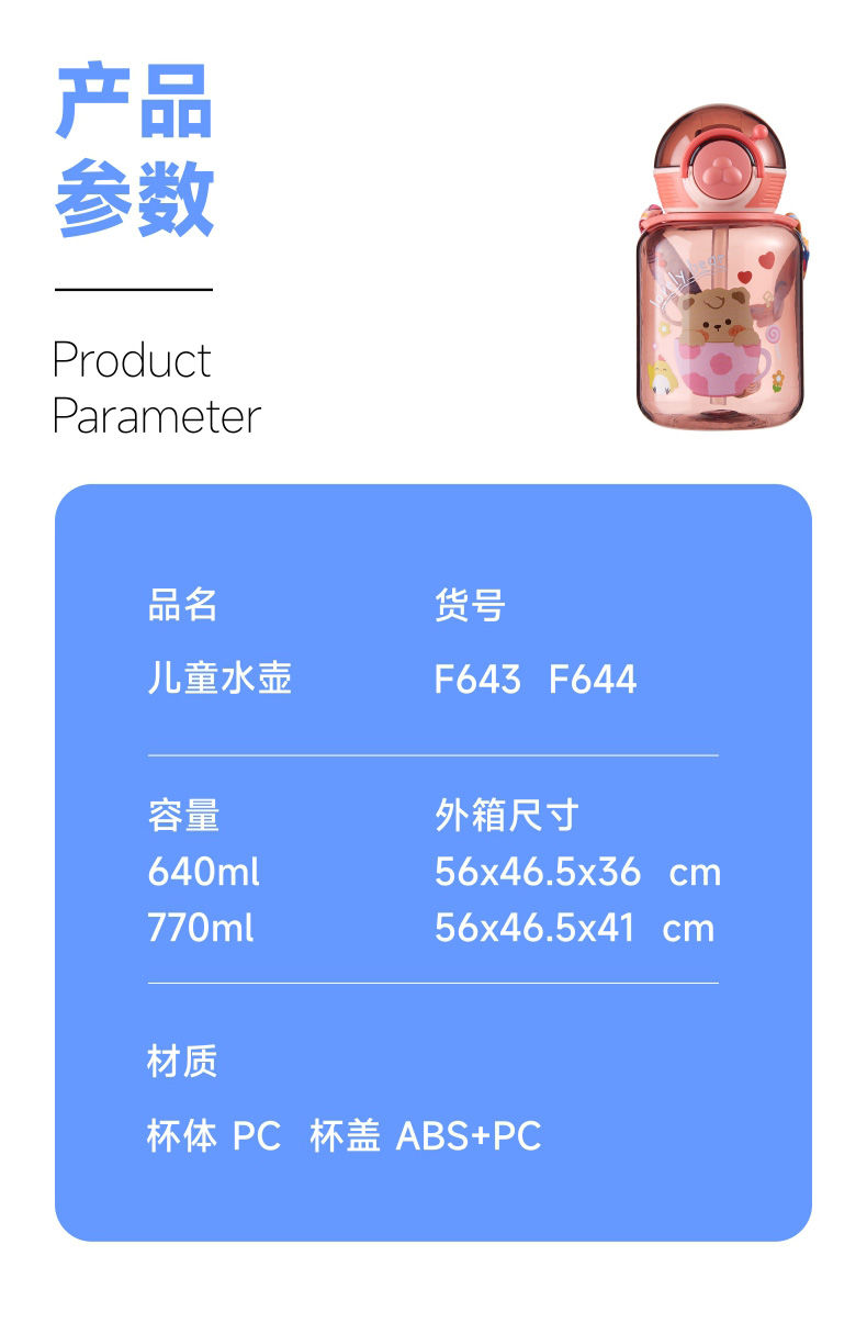 Summer children's straw cup, student cartoon, high appearance level, cute pop-up lid, outdoor backpack, straw water cup, kettle Application Scenario