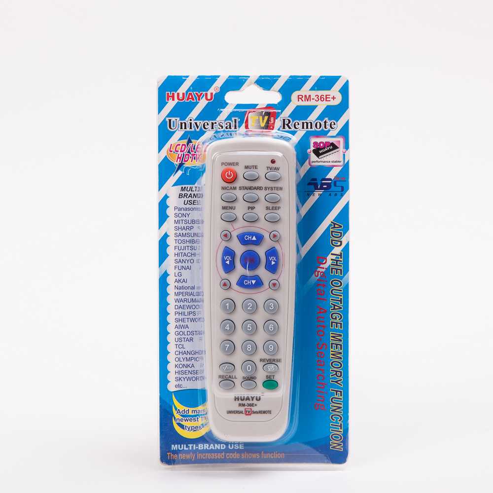 工厂直销华宇电视机遥控器万能遥控器 RM-36E+图