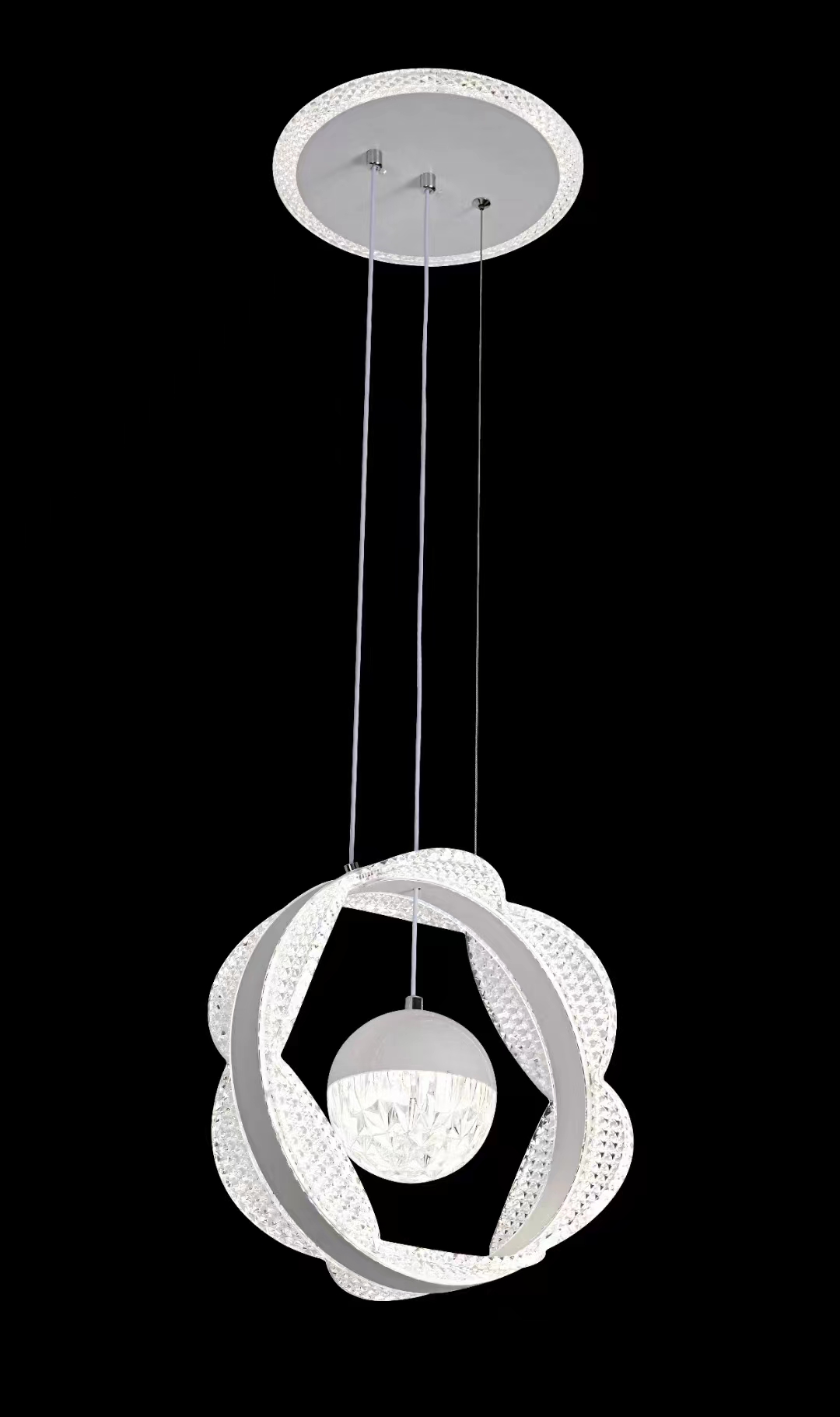 Led Heart-Shaped Lamp Dining Chandelier Light Luxury Living Room Lights Item Picture