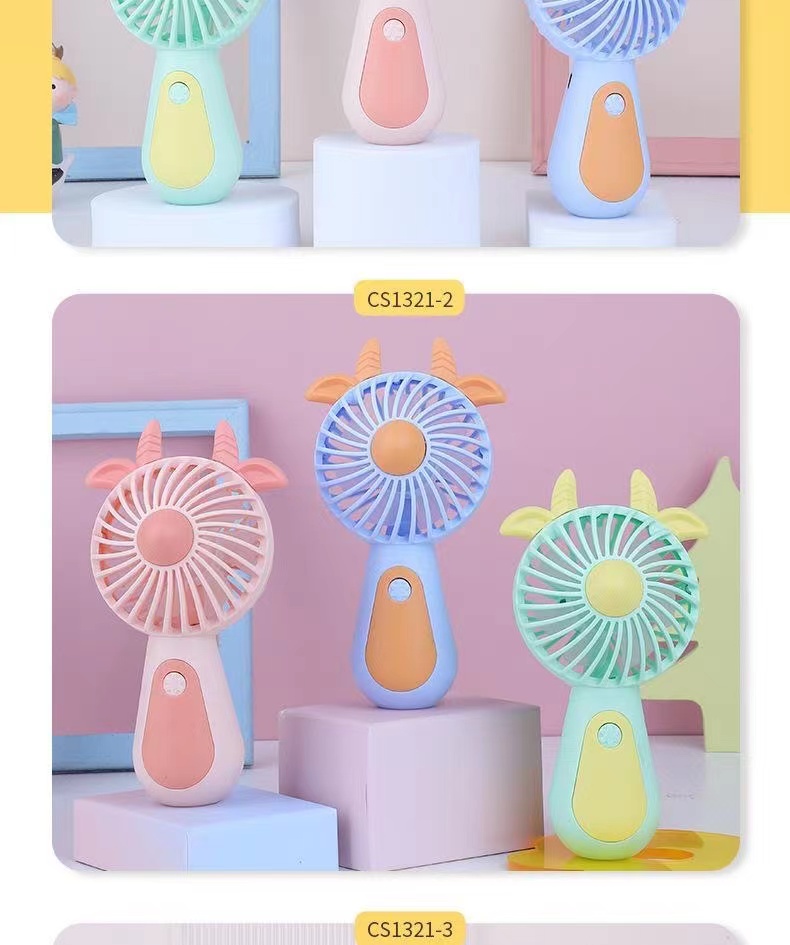卡通手持小风扇静音卡通学生儿童户外便携式大风力迷你充电小风扇详情20