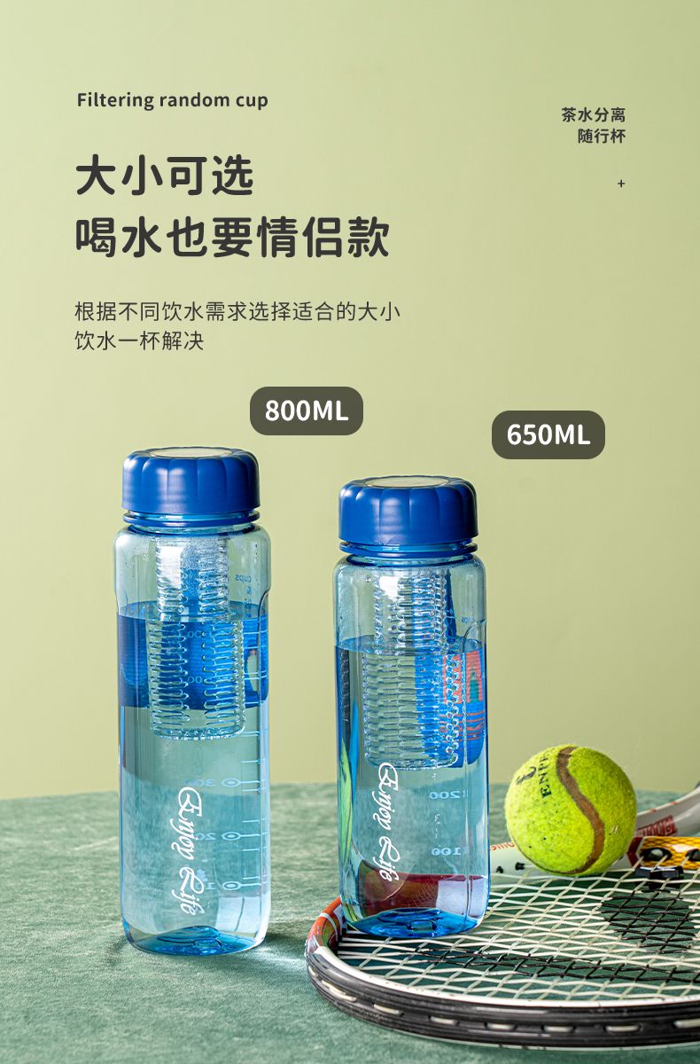 Space cup, portable filtering tea cup for male and female students, anti-drop outdoor large-capacity plastic water cup undefined