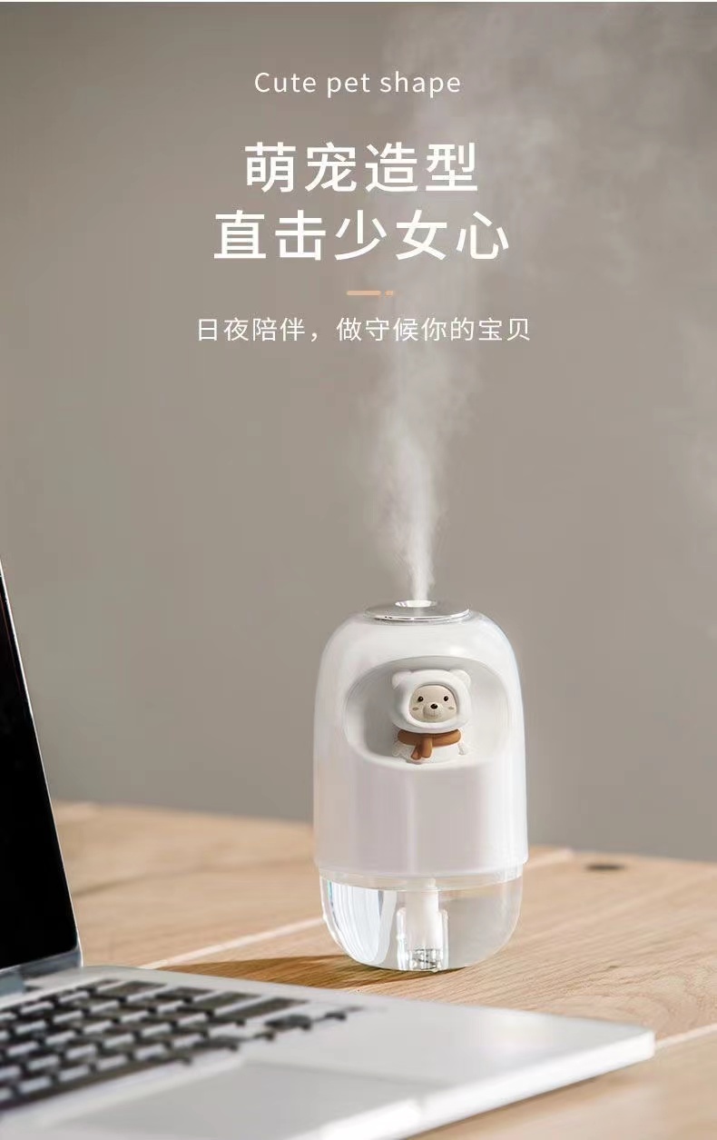加湿器小型迷你家用学生宿舍办公桌可爱空气大喷雾加湿器详情16