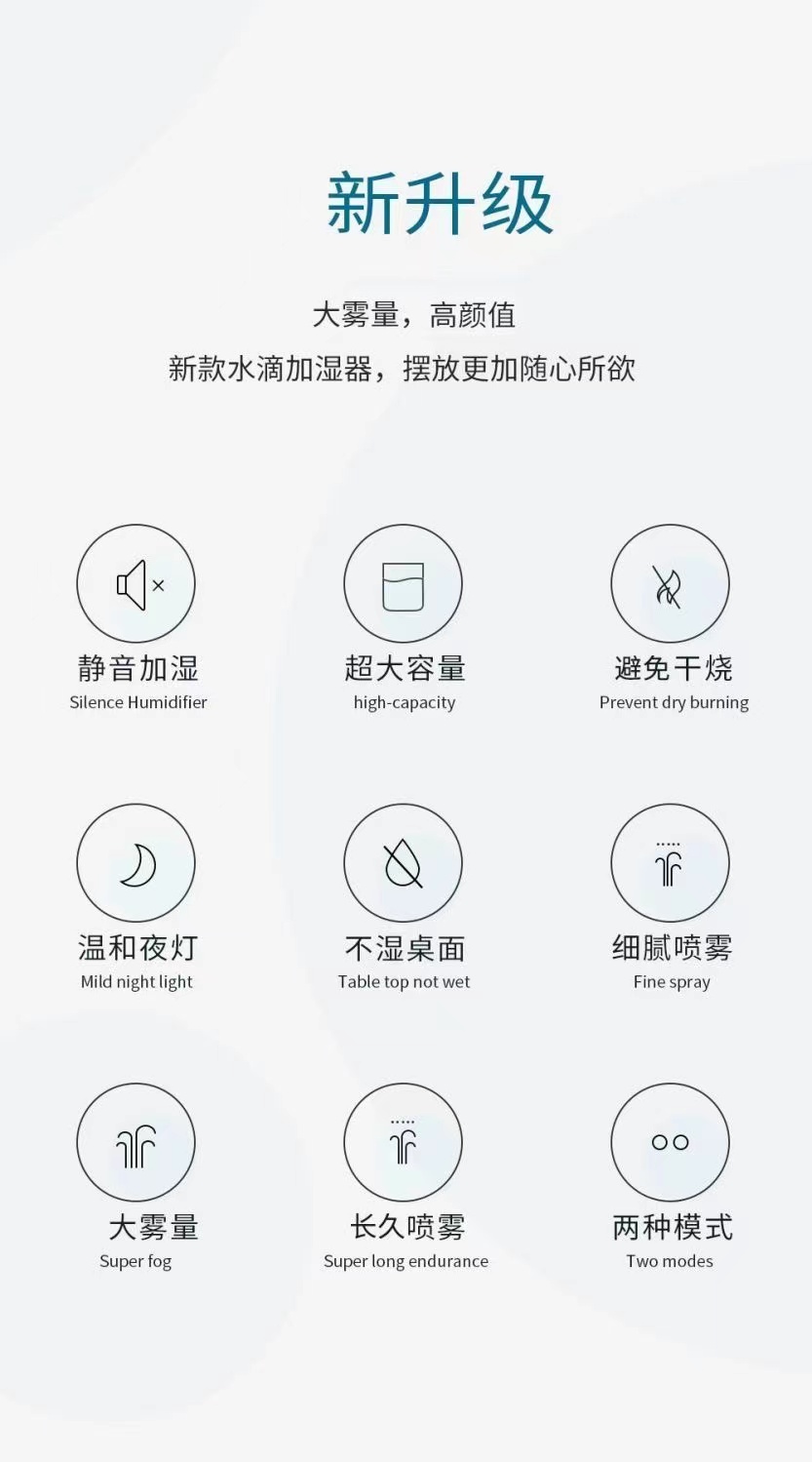 加湿器小型迷你家用学生宿舍办公桌可爱空气大喷雾加湿器详情5