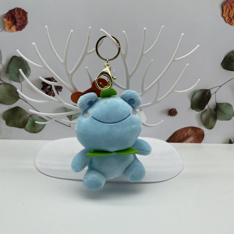 可爱五彩蛙毛绒公仔钥匙扣青蛙玩偶挂件汽车钥匙挂饰娃娃机批发详情11