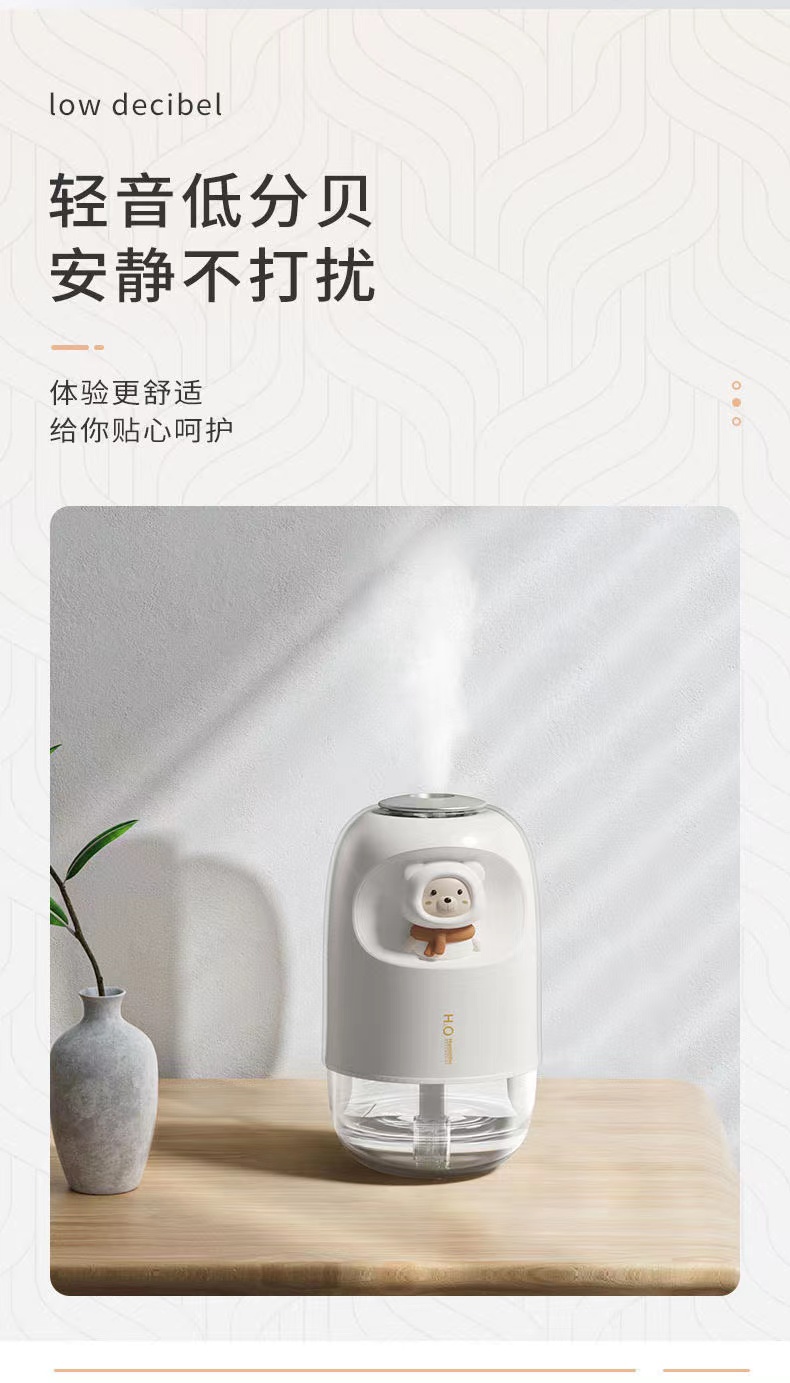 加湿器小型迷你家用学生宿舍办公桌可爱空气大喷雾加湿器详情10