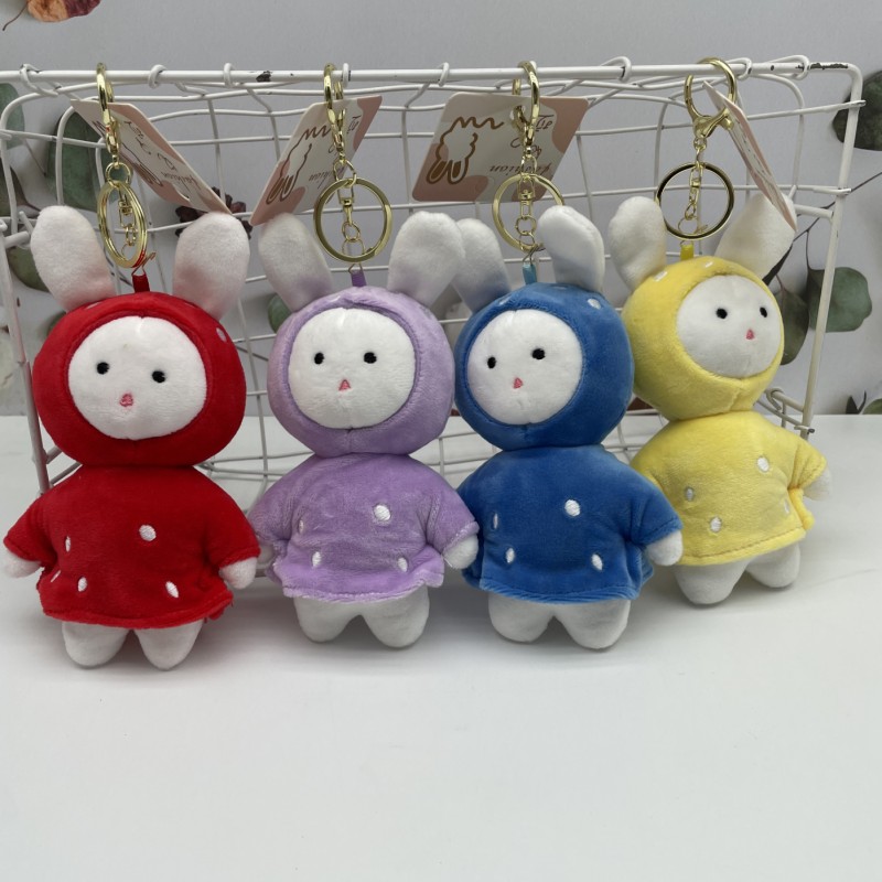 Raincoat girl plush doll key chain sunny day doll children bag pendant wedding sprinkling doll supply