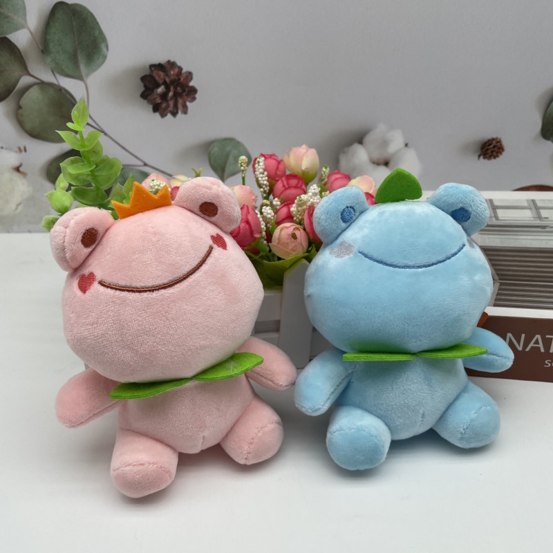 可爱五彩蛙毛绒公仔钥匙扣青蛙玩偶挂件汽车钥匙挂饰娃娃机批发详情6