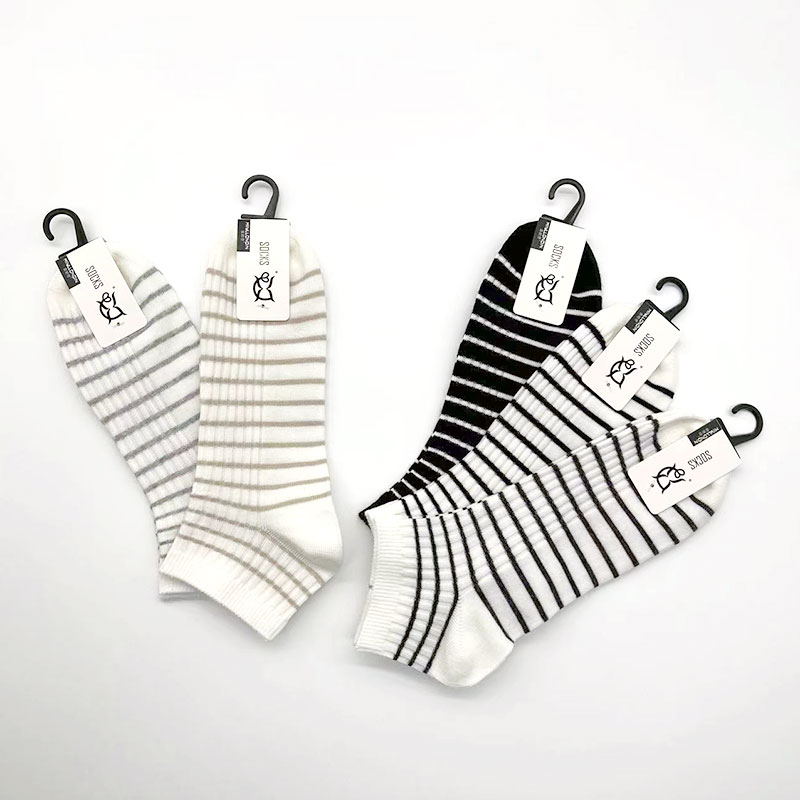 喜朗登春夏季精梳棉条纹系列男士船袜 学院风短筒学生袜子多款式批发详情3