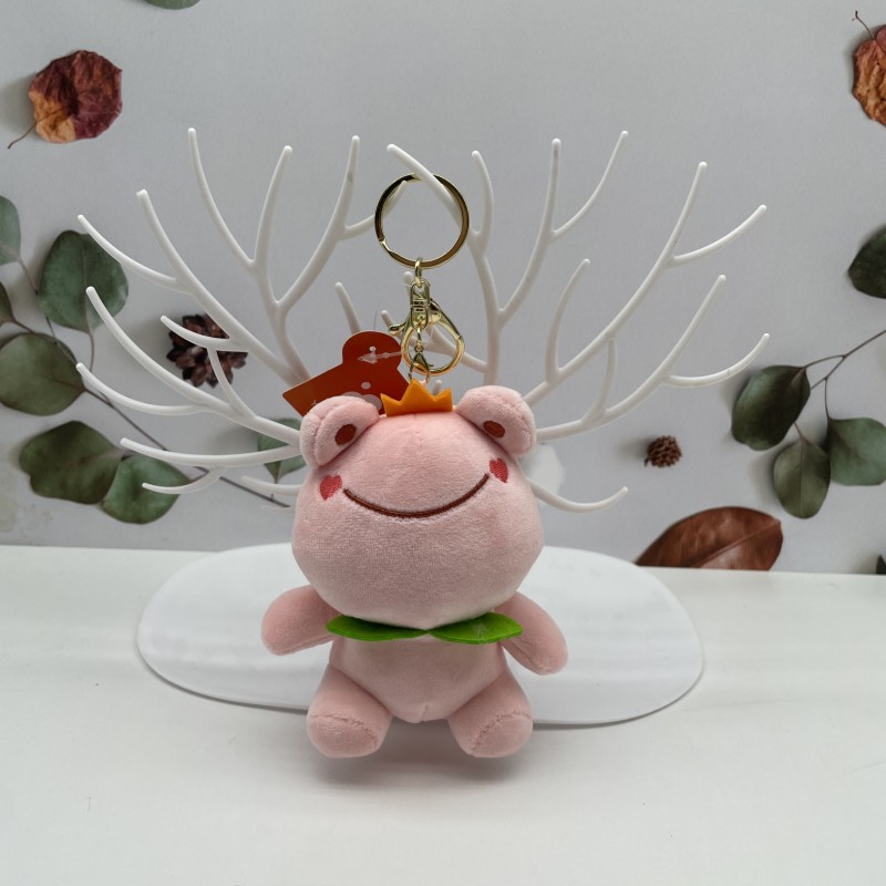 可爱五彩蛙毛绒公仔钥匙扣青蛙玩偶挂件汽车钥匙挂饰娃娃机批发详情13