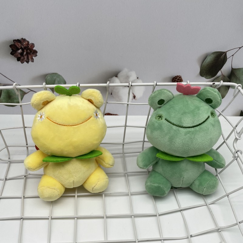可爱五彩蛙毛绒公仔钥匙扣青蛙玩偶挂件汽车钥匙挂饰娃娃机批发详情2