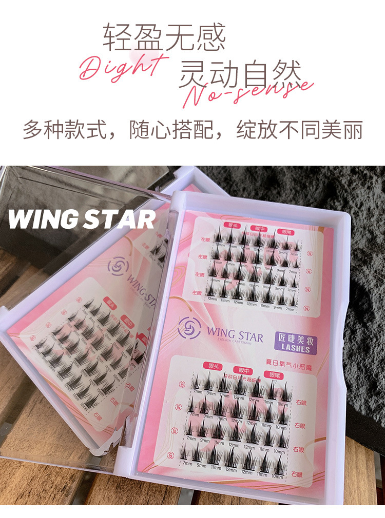 WS纯欲小恶魔白月光假睫毛分段式纯欲小恶魔新懒人三部曲8排细梗详情2