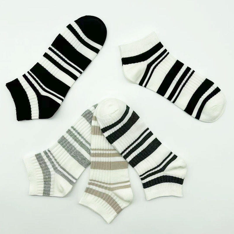 喜朗登春夏季精梳棉条纹系列男士船袜 学院风短筒学生袜子多款式批发详情17