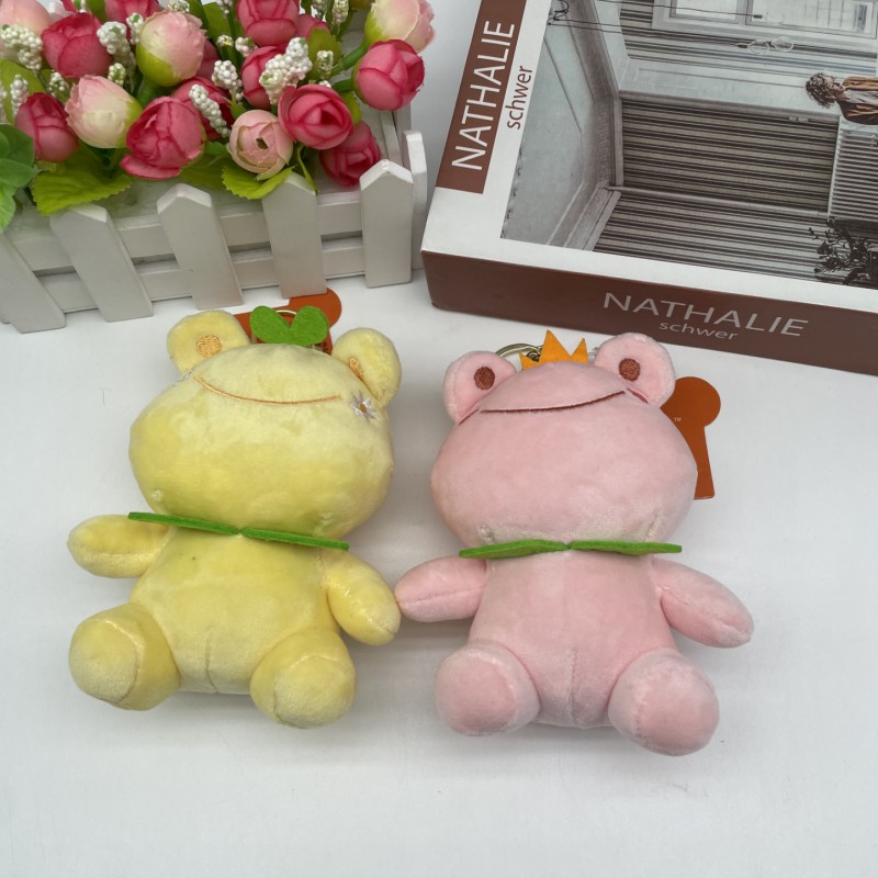 可爱五彩蛙毛绒公仔钥匙扣青蛙玩偶挂件汽车钥匙挂饰娃娃机批发详情9