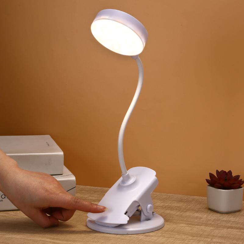 Clip Charging Warm Light Desk Lamp Eye Protection Desk Learn Charging And Plug-In Dual Use Bedside Lamp Usb Lamp Three Dimming