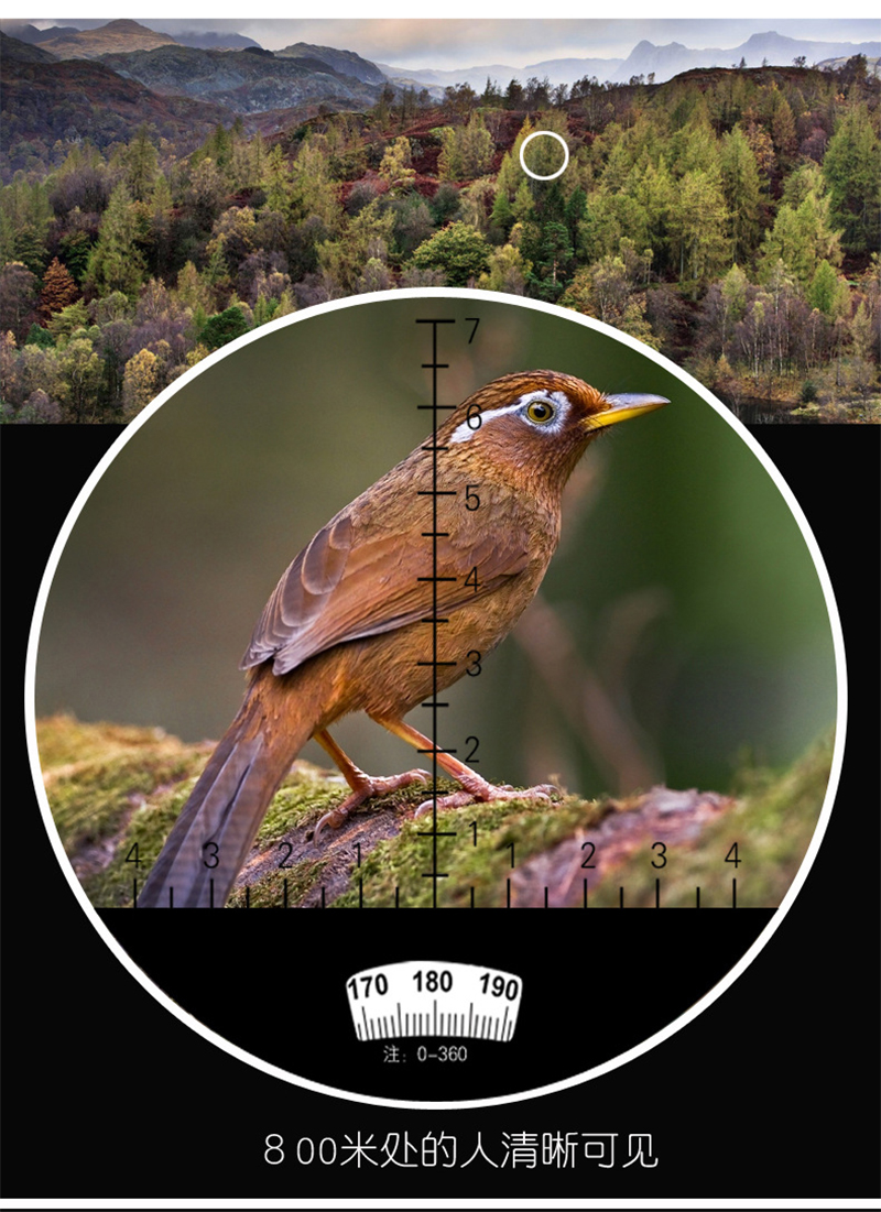 Free Tiger Navigation 10x50 Telescope, High Magnification, High Definition, Military night vision navigation Distance measurement Compass, Waterproof Telescope glasses pic 17