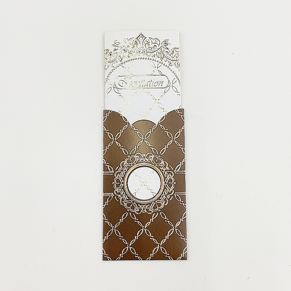Manufacturers direct pocket three fold hot gold small greeting card wedding invitation banquet invitation thumbnail