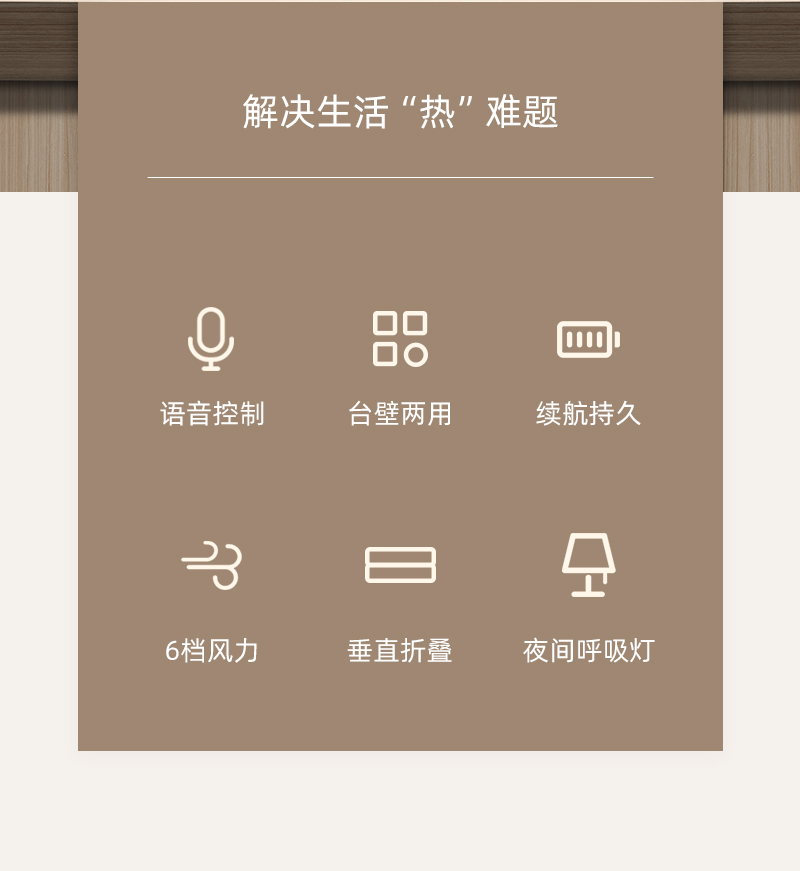 智能语音挂壁折叠风扇 智能语音风扇 智能挂壁风扇 台壁两用折叠风扇 充电风扇 小夜灯 呼吸灯详情3