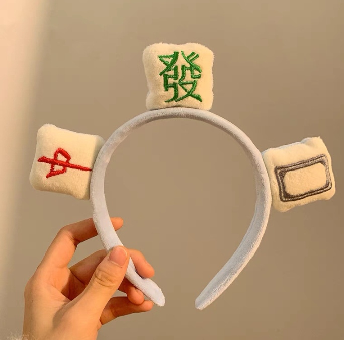 Mahjong Hair Hoops Face Wash Hair Hoops Cloth 4 Colors Application Scenario