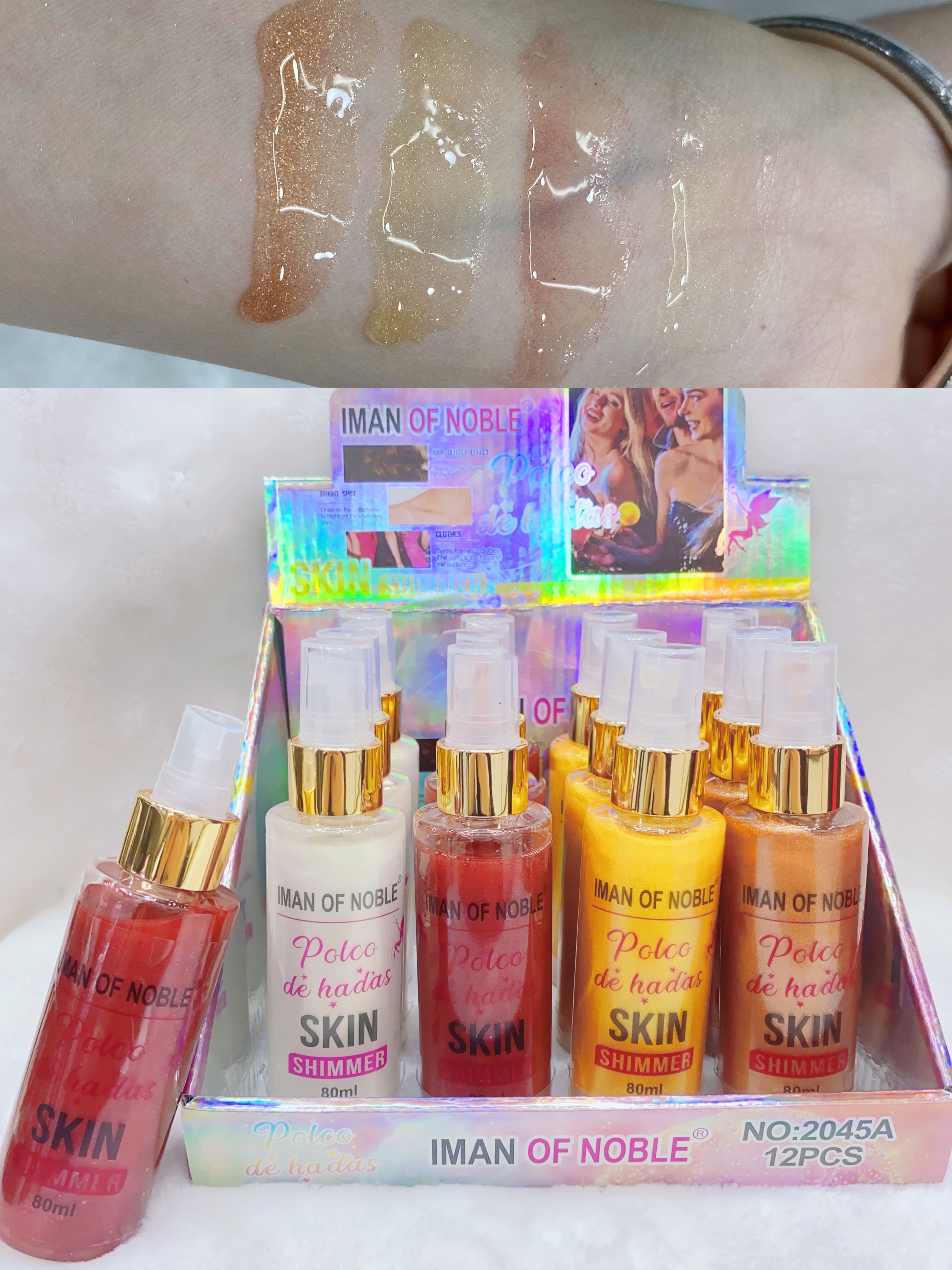 IMAN OF NOBLE 2023 new highlighter spray Glitter Spray Water four colors delicate giant shimmer thumbnail