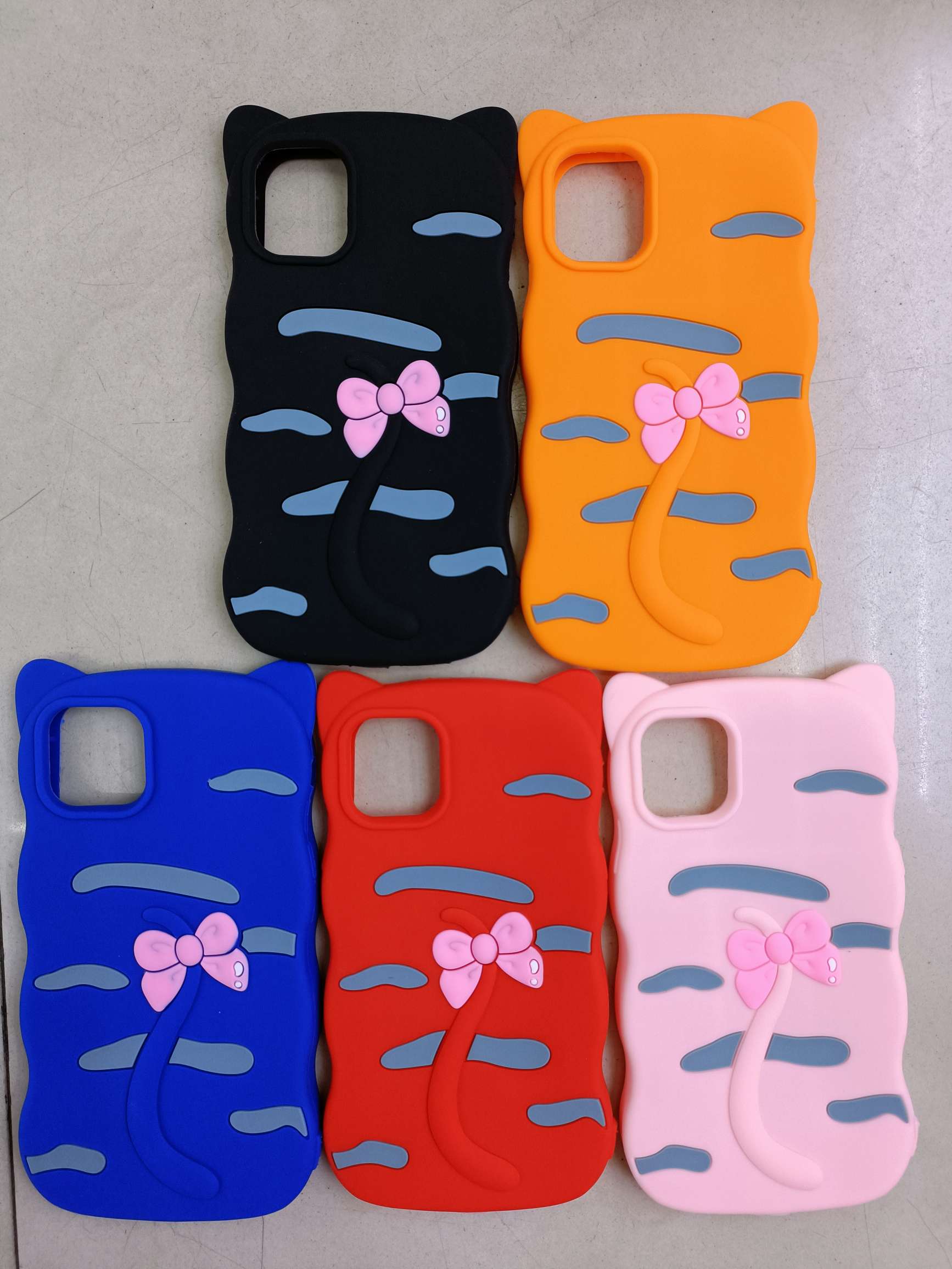Silicone phone shell Butterfly cat tail/Moon cat /M/ Bear/Coke bottle with pendant/Heart series silicone shell