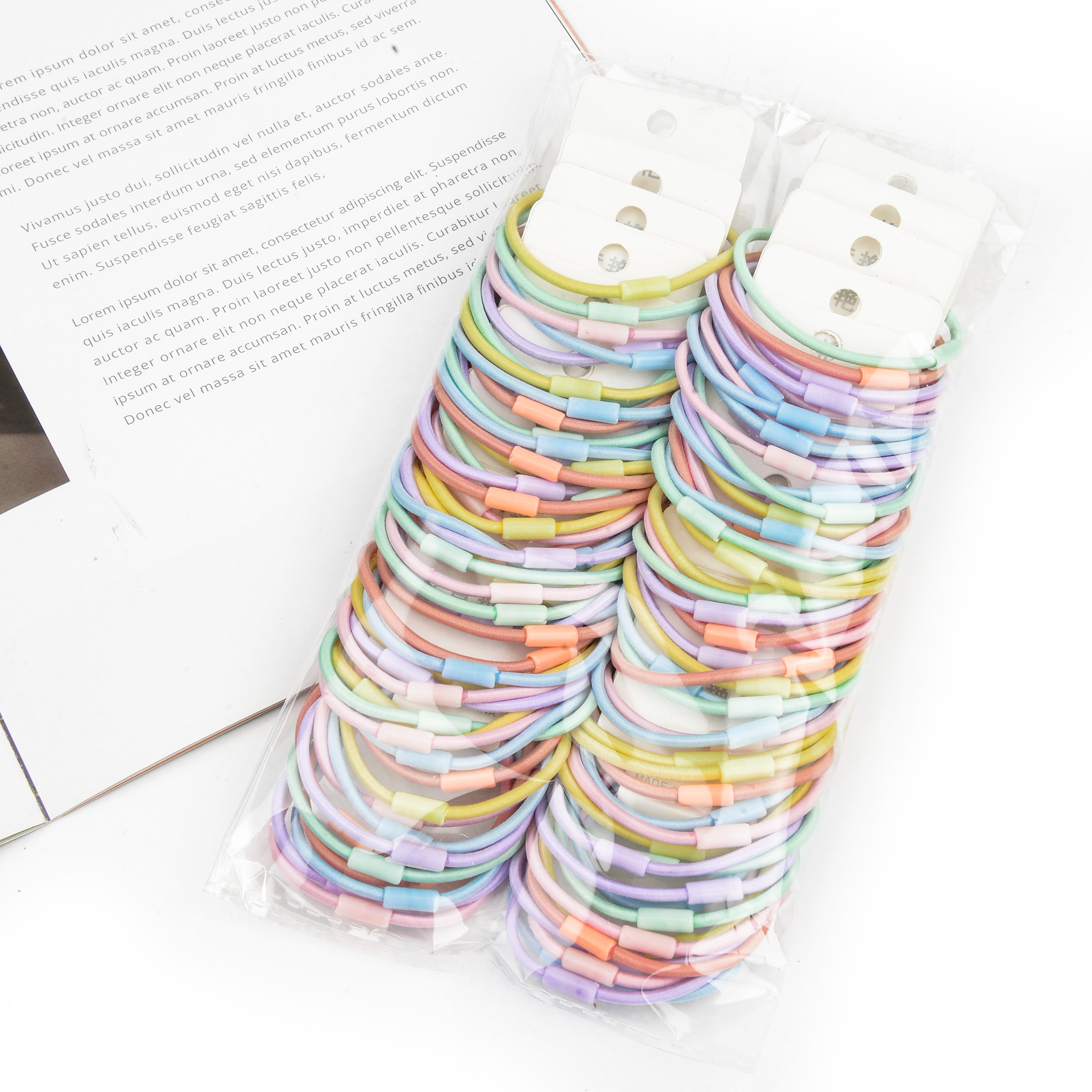 South Korea Head Rope Basic Hair Rope Hair Circle Color Hair Rubber Band Cute Simple. details Picture