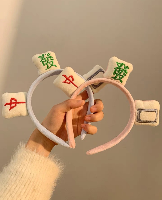 Mahjong Hair Hoops Face Wash Hair Hoops Cloth 4 Colors Item Picture
