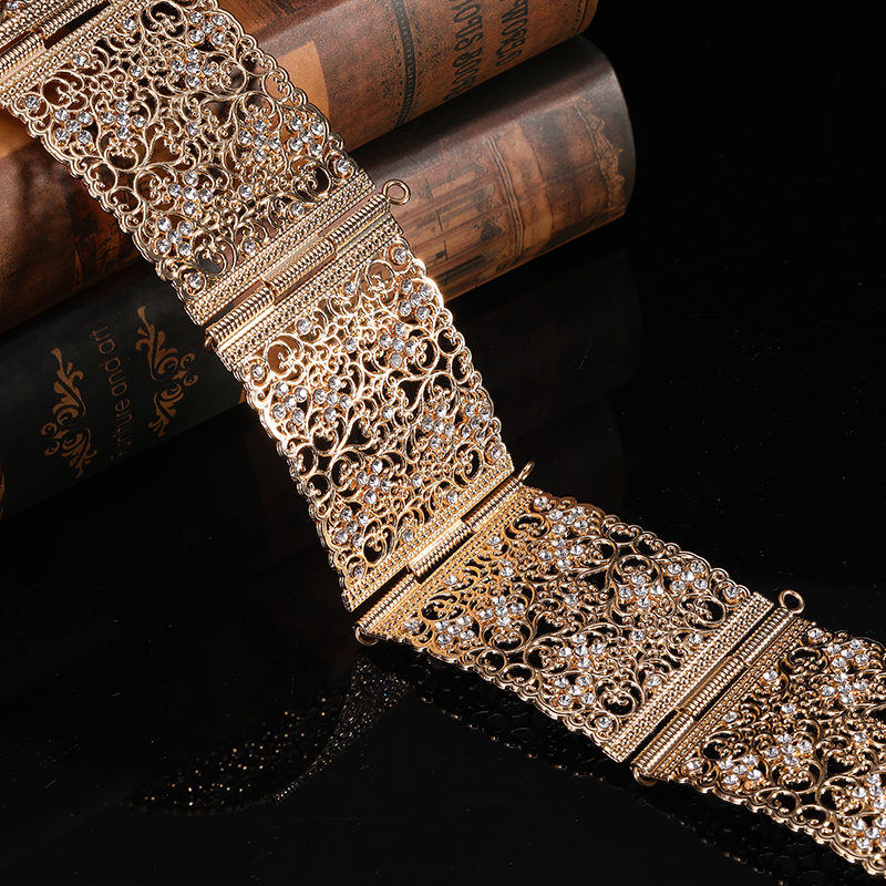 Moroccan style personality retro noble elegant luxury design sense diamond-encrusted wedding dress lady wedding belt thumbnail