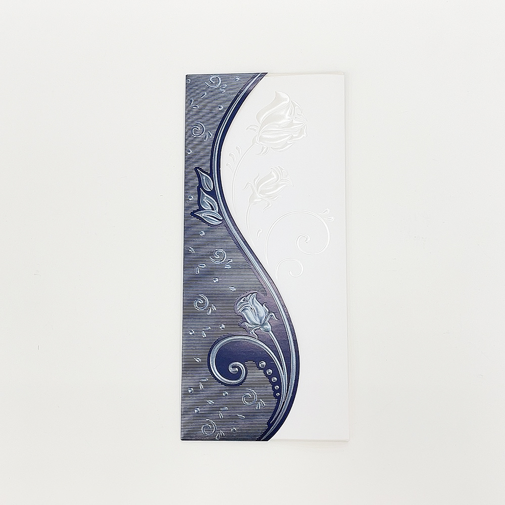 Foreign trade for simple small fresh rose relief plate hot pearl long invitation card wedding invitation card wholesale thumbnail