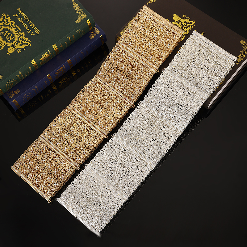 Moroccan style personality retro noble elegant luxury design sense diamond-encrusted wedding dress wedding ladies large belt thumbnail