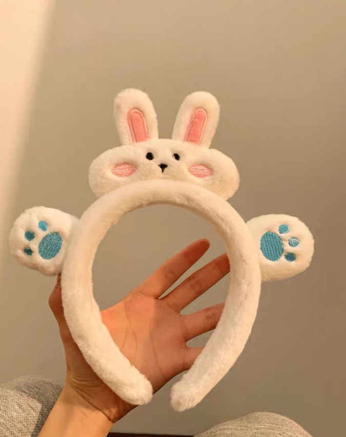 Cute Bunny Cat Paws Face Wash Headband details Picture