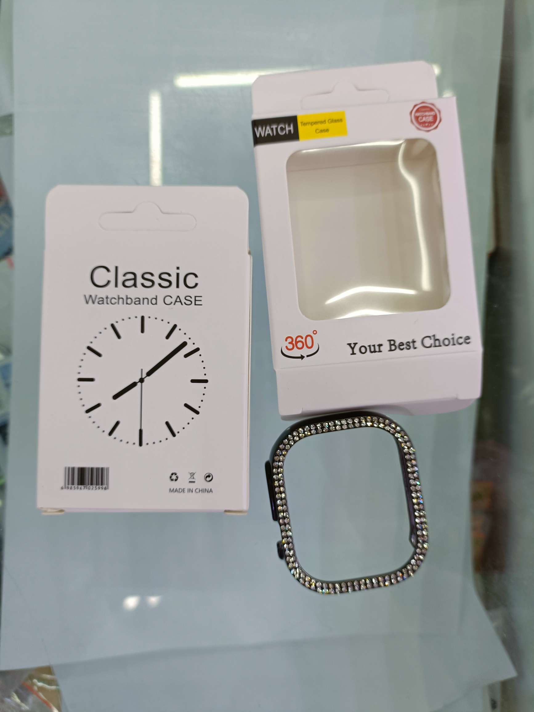 Apple double row drill hollow PC watch case