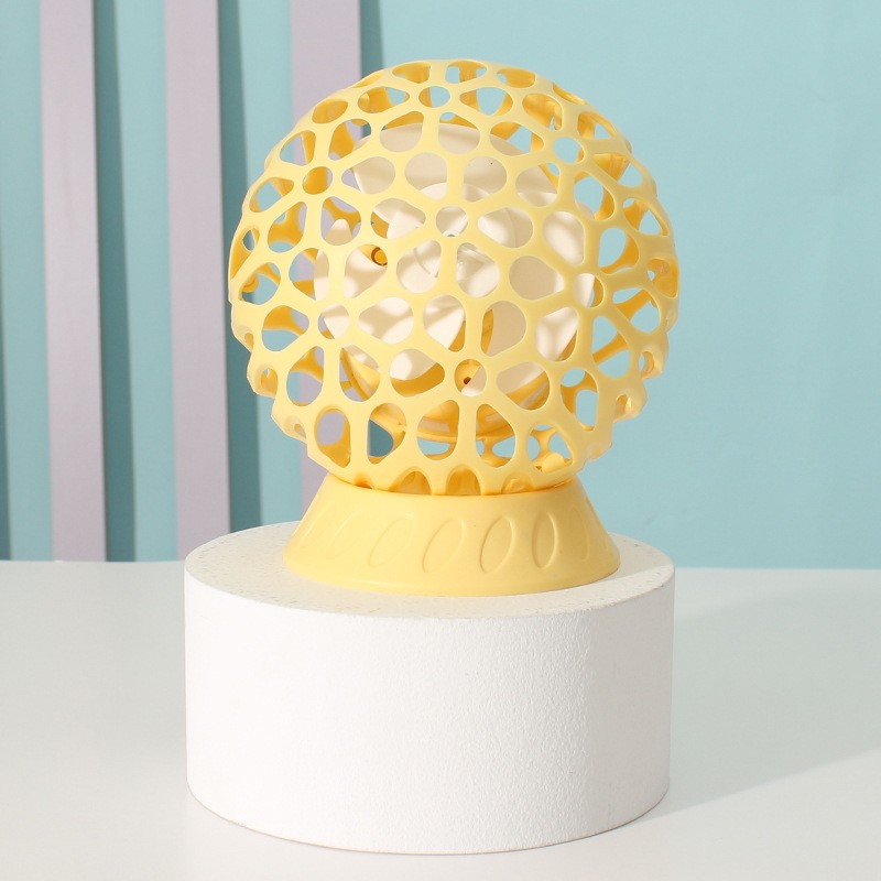 球形桌面台式迷你风扇 灯光旋转创意陀螺风扇 usb充电小风扇详情8