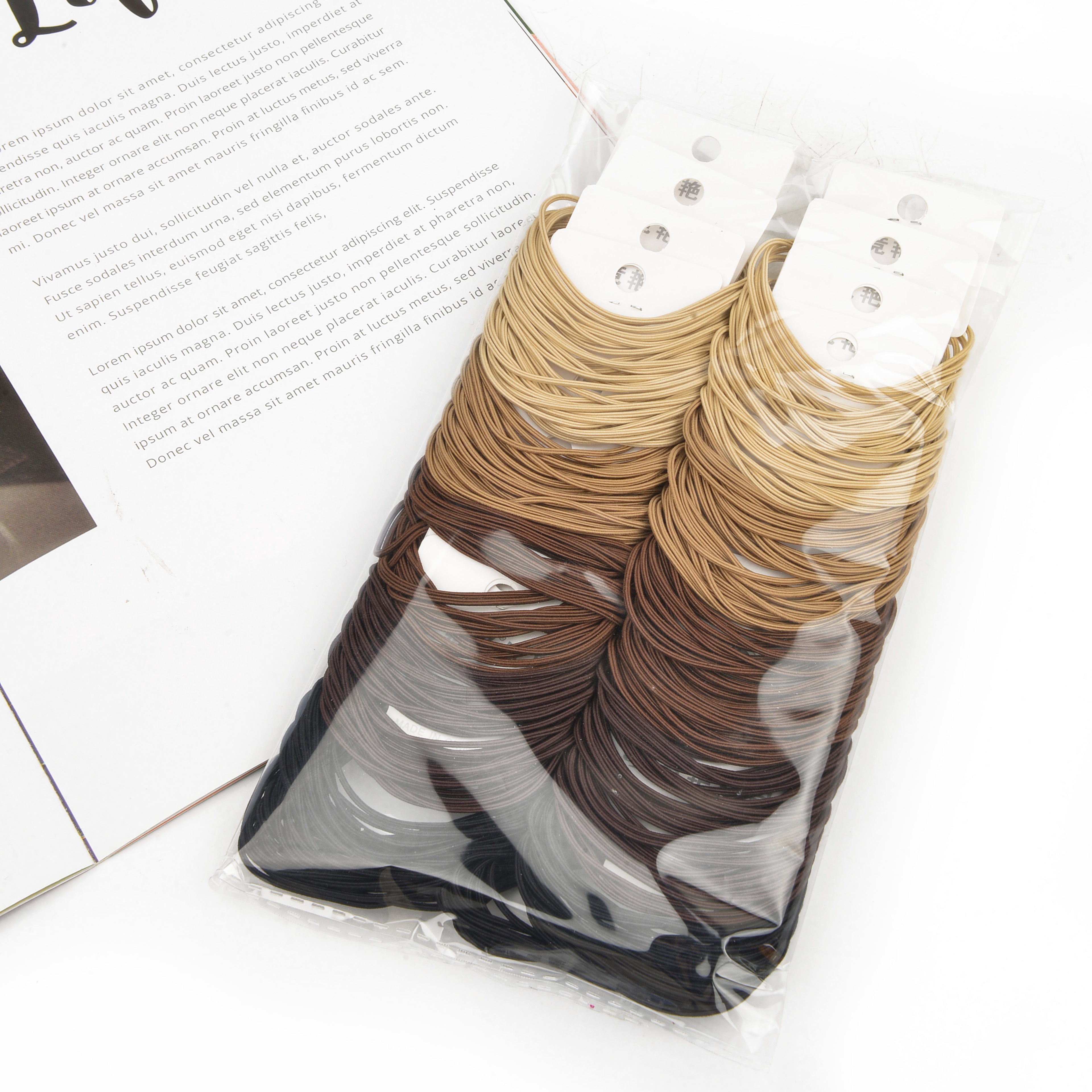 Korean Head Rope Basic Hair Rope Hair Circle Color Hyuna Hair Elastic Band Cute Simple.1 details Picture