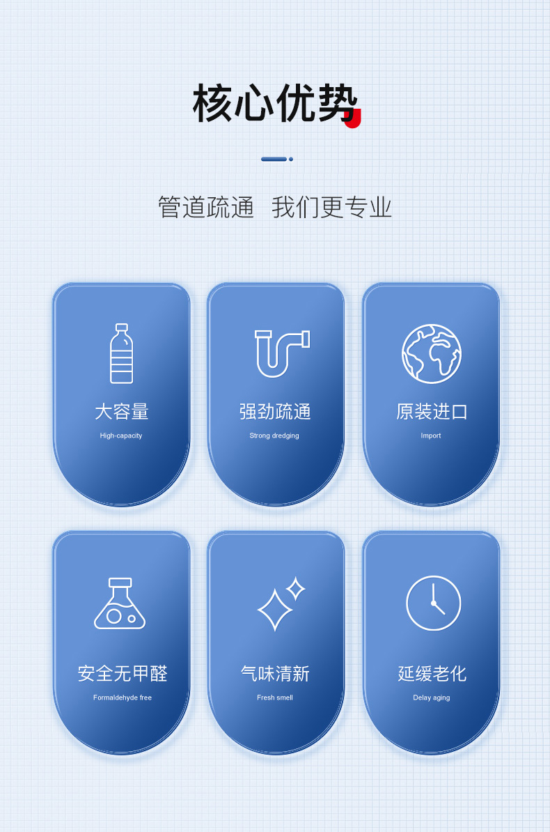 Mootaa膜太通下水道管道疏通剂厨房油污强力溶解神器堵塞头发除臭1000ML详情3