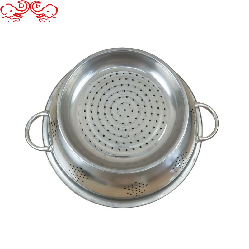 DF99946 stainless steel rice washing sieve with feet, base, double ears, rice washing, vegetable washing, draining basin, fruit basket, rice washing basin, fruit basket DF Trading House pic 4