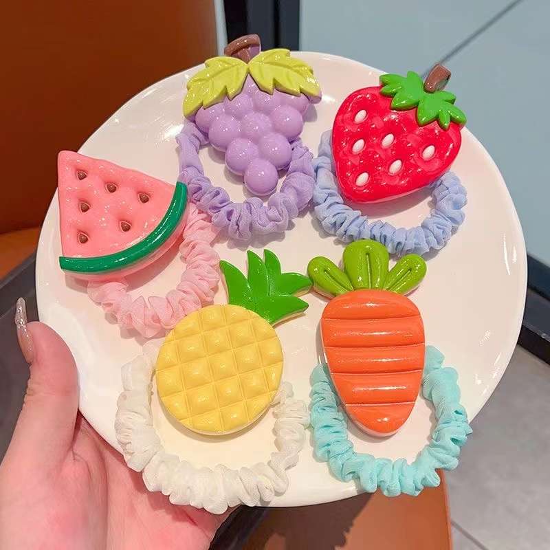 Extra Large Cartoon Fruit Hair Tie Cloth Loop