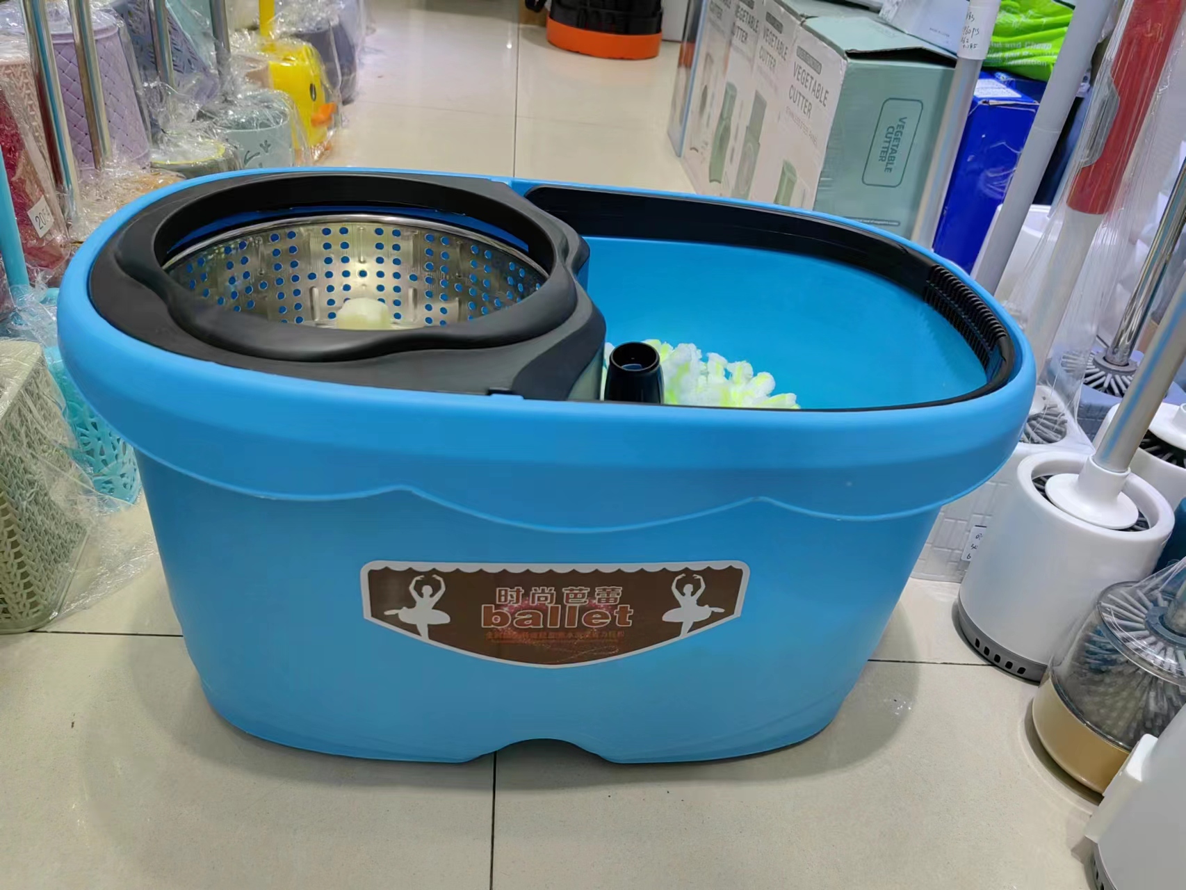 Hao Shen Mop stainless steel rotary hand pressure mop Ballet Hao Shen mop Bazhou Hao Shen mop factory 0226