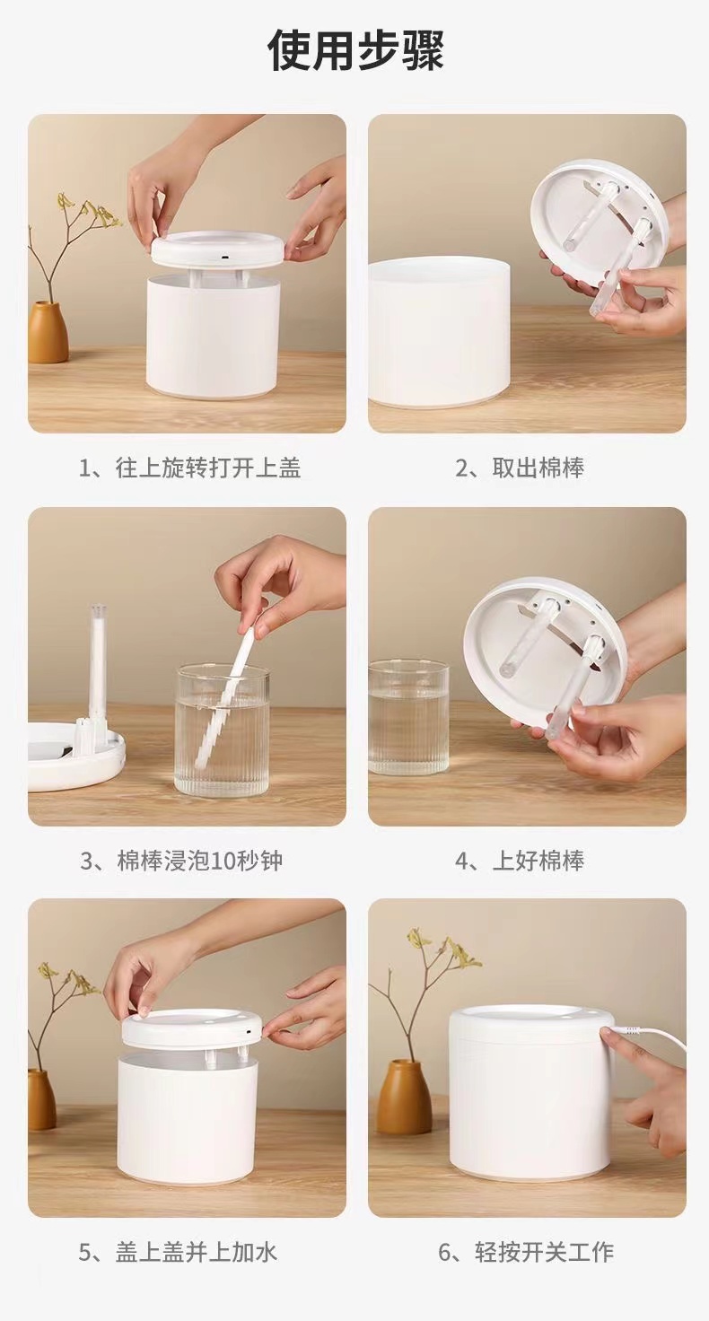 USB加湿器家用静音卧室大容量双喷雾空调小型孕妇婴儿空气香薰详情12