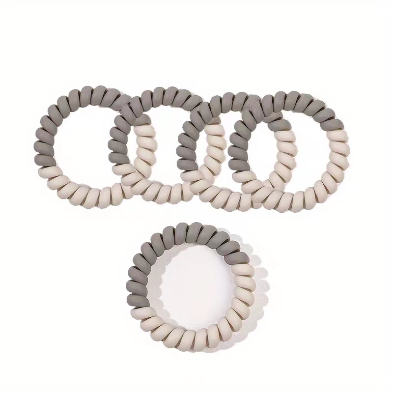 Two-color scrub mix high elastic thick bracelet tie hair temperament hair accessories mix color 100 pack