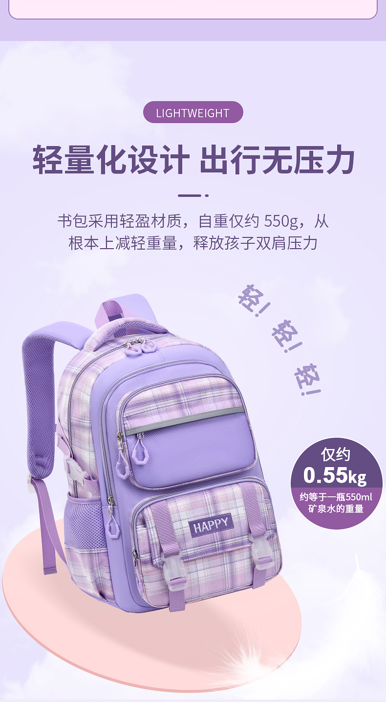 潮流百搭学生书包大容量轻便双肩包LZJ-4488详情11
