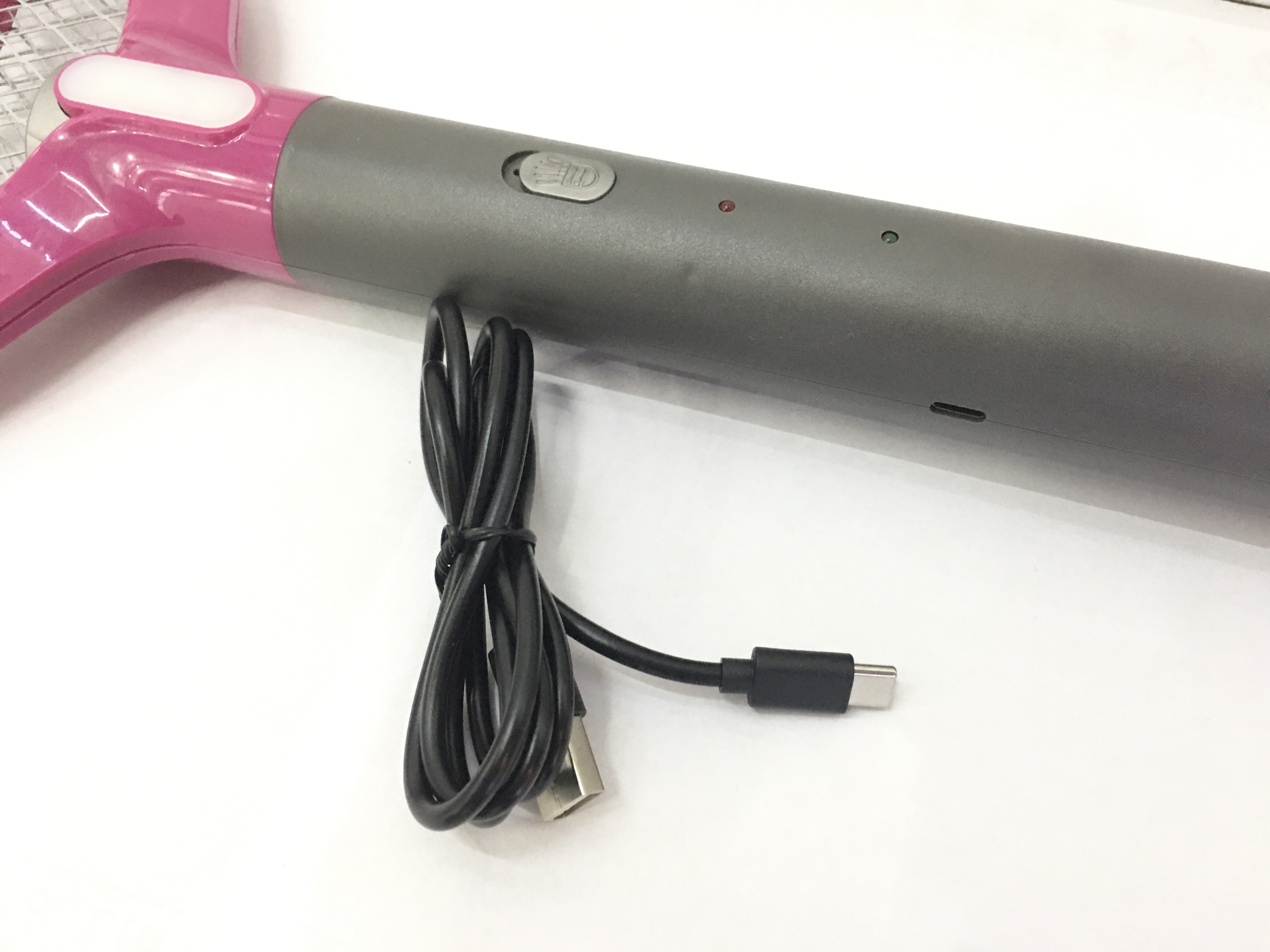 GECKO品牌新款USB-309高档ABS塑料1200毫安锂电池USB带灯充电式电蚊拍灭蝇拍详情8
