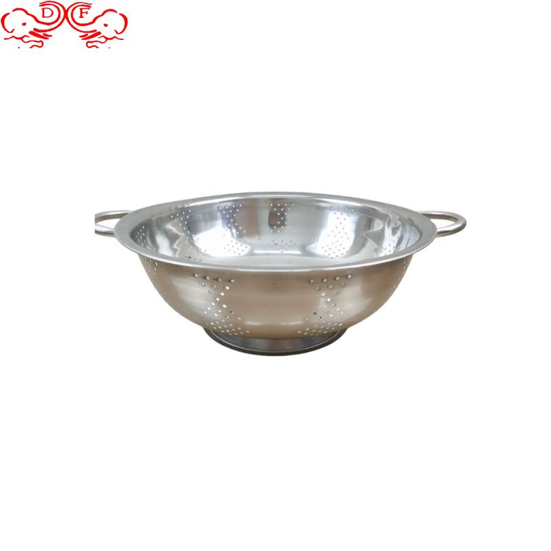 DF99946 stainless steel rice washing sieve with feet, base, double ears, rice washing, vegetable washing, draining basin, fruit basket, rice washing basin, fruit basket DF Trading House pic 1