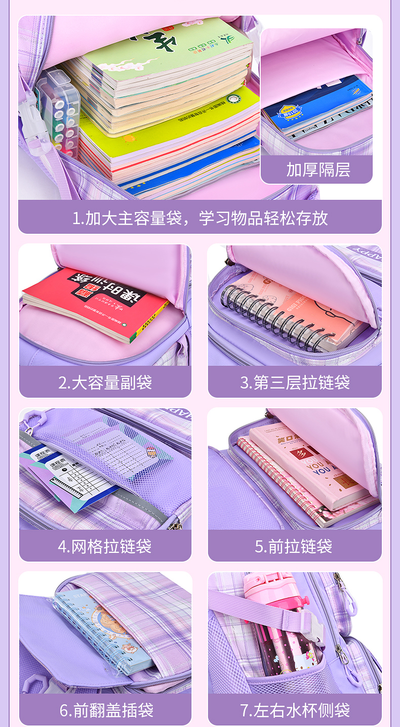 潮流百搭学生书包大容量轻便双肩包LZJ-4488详情10